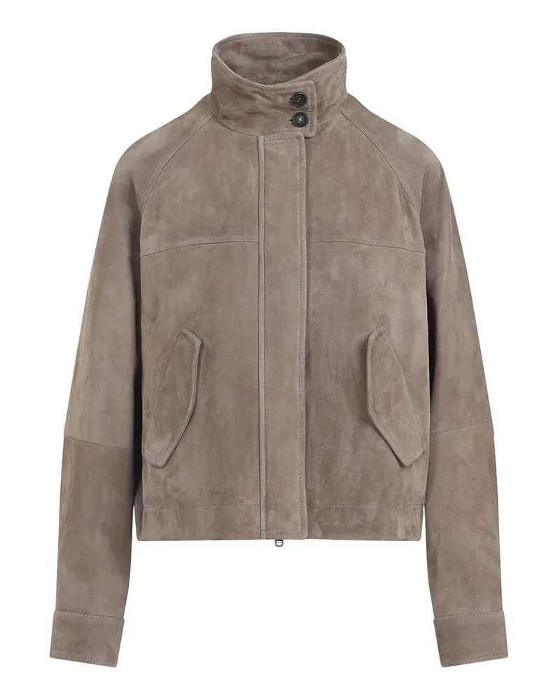 Brunello Cucinelli Lederjacke - Braun Braun
