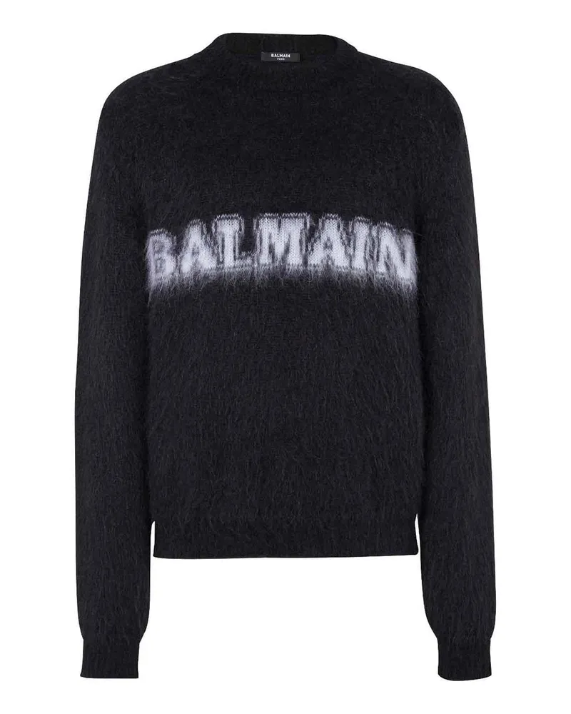Balmain Rundhalspullover - Schwarz Schwarz