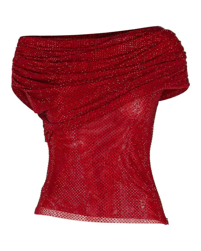 Self-Portrait Top - Dunkelrot Dunkelrot