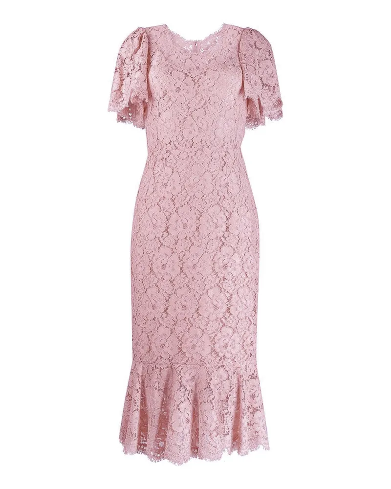 Dolce & Gabbana Knielanges Kleid - Rosa Rosa