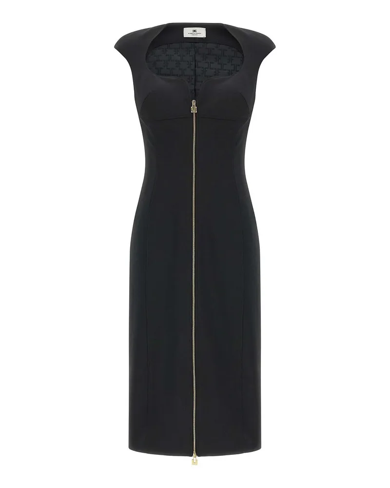 Elisabetta Franchi Knielanges Kleid - Schwarz Schwarz
