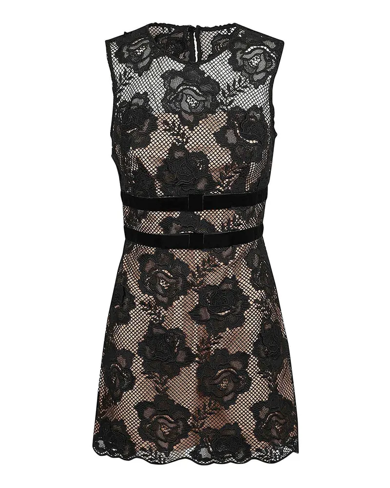 Self-Portrait Kurzes Kleid - Schwarz Schwarz