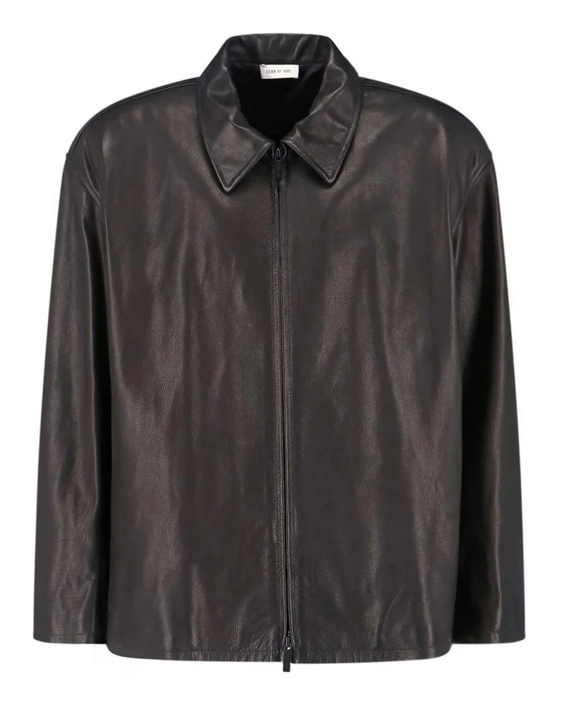 Fear of God Lederjacke - Schwarz Schwarz