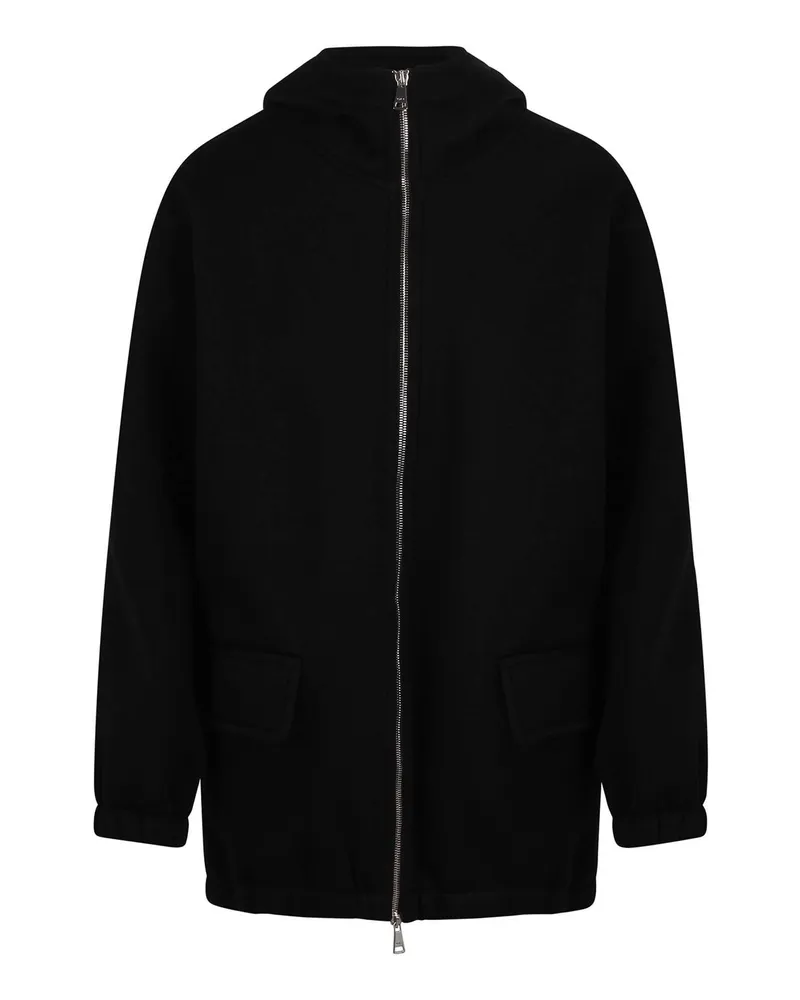 PLAN C Langer Mantel - Schwarz Schwarz