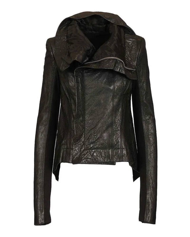 Rick Owens Lederjacke - Schwarz Schwarz