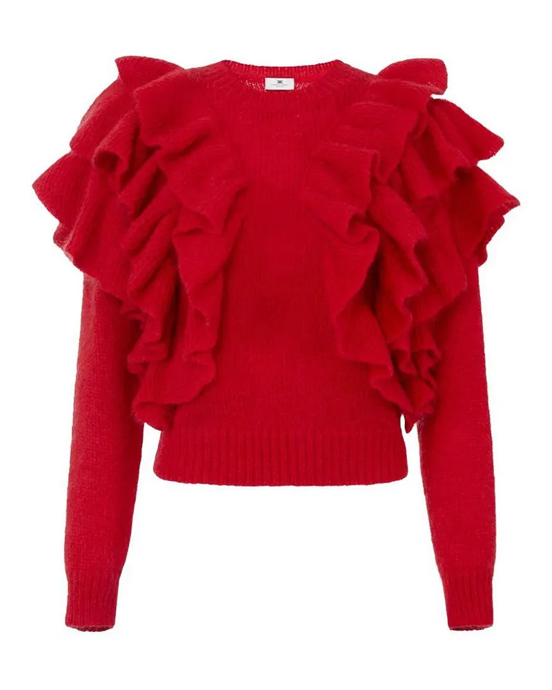Elisabetta Franchi Rundhalspullover - Rot Rot