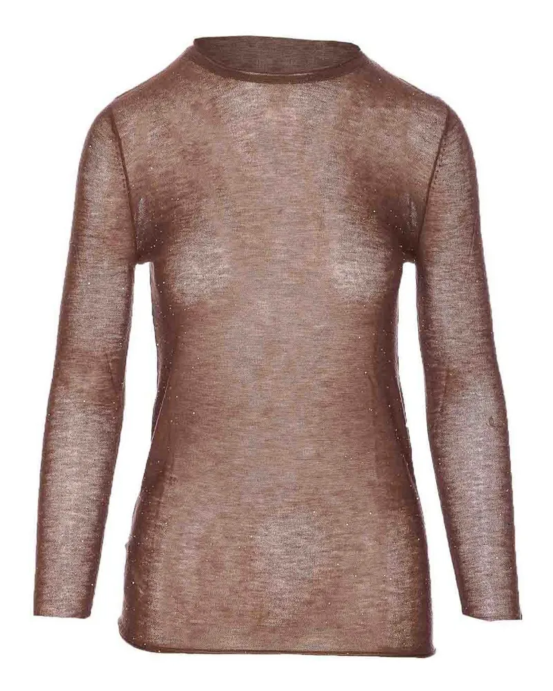 Pinko Rundhalspullover - Braun Braun
