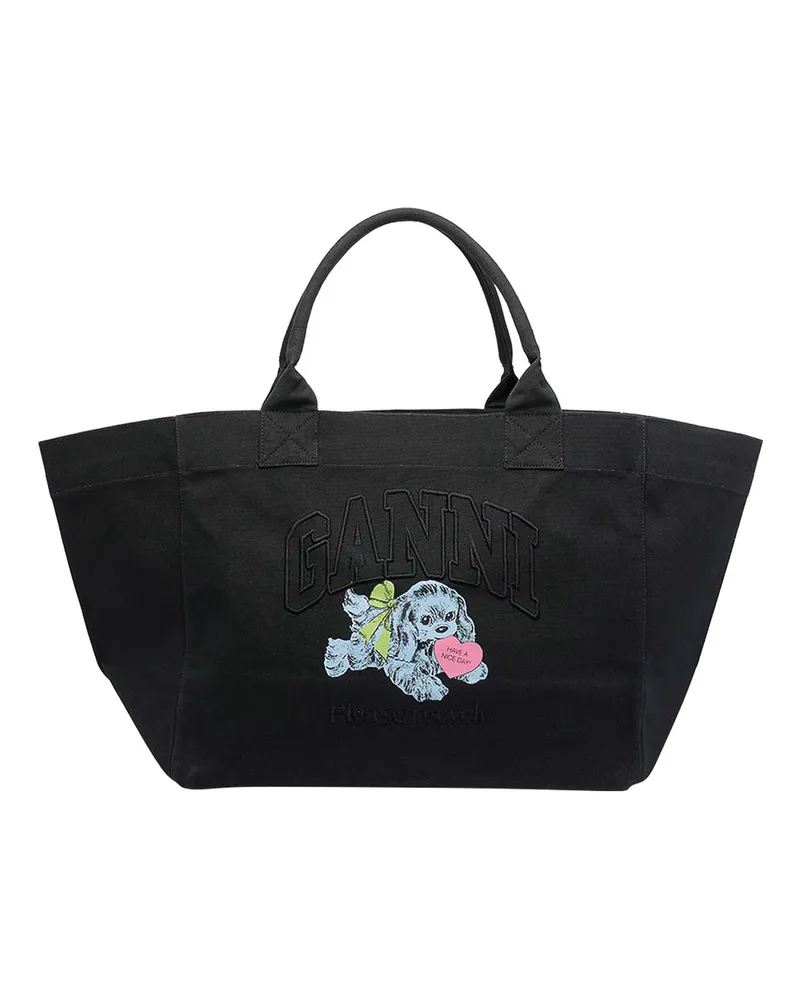 Ganni Shopper - Schwarz Schwarz