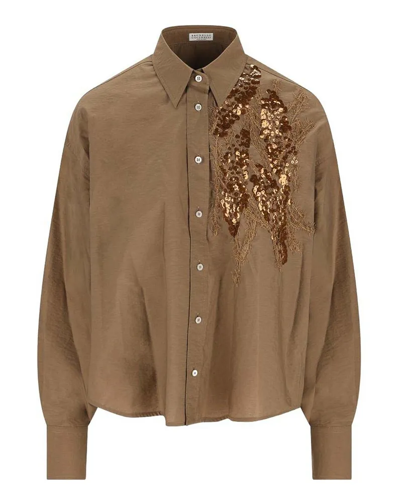 Brunello Cucinelli Hemd - Braun Braun