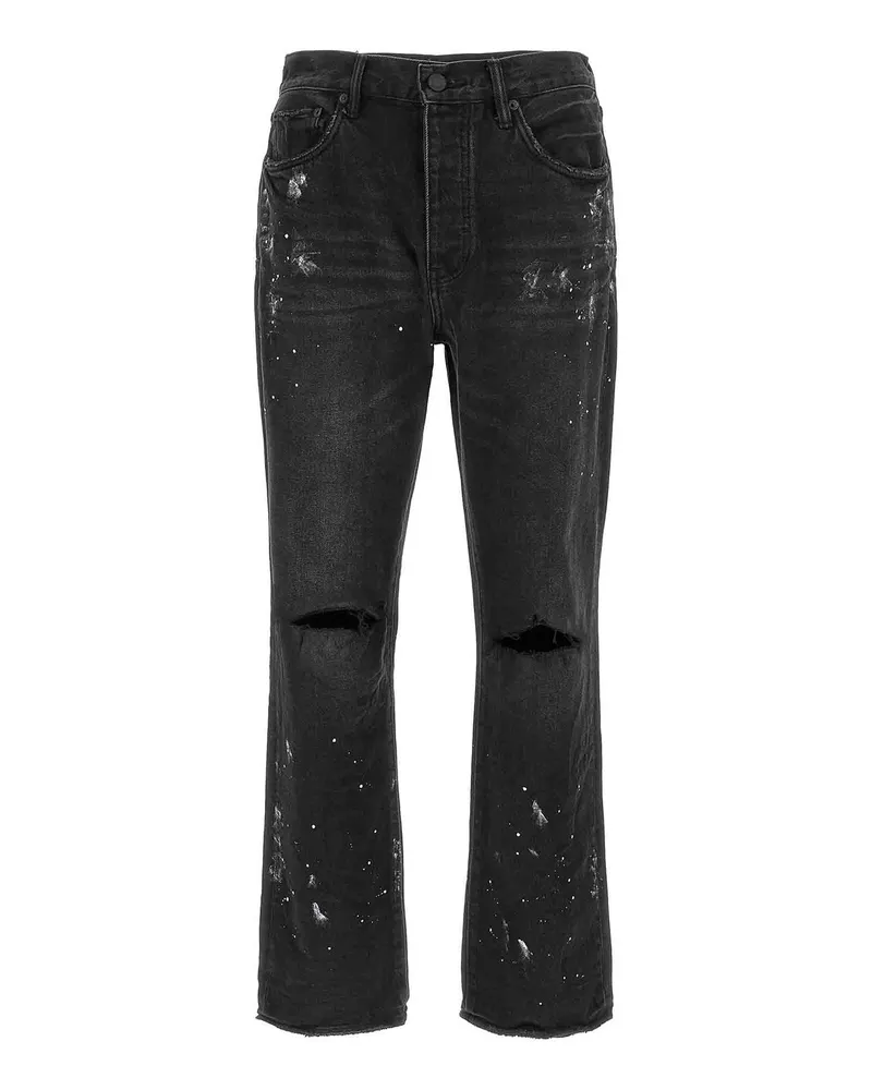 PURPLE BRAND Straight Leg Jeans - Schwarz Schwarz