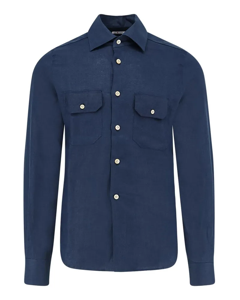 Kiton Hemd - Blau Blau