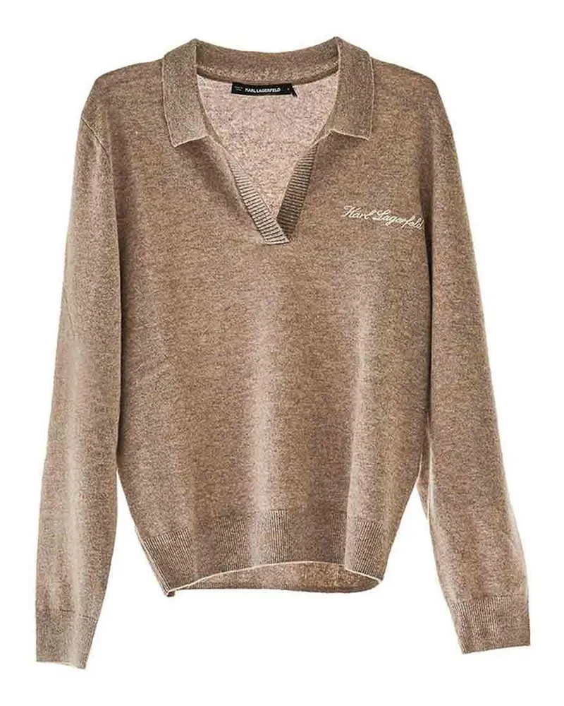 Karl Lagerfeld Rundhalspullover - Beige Beige