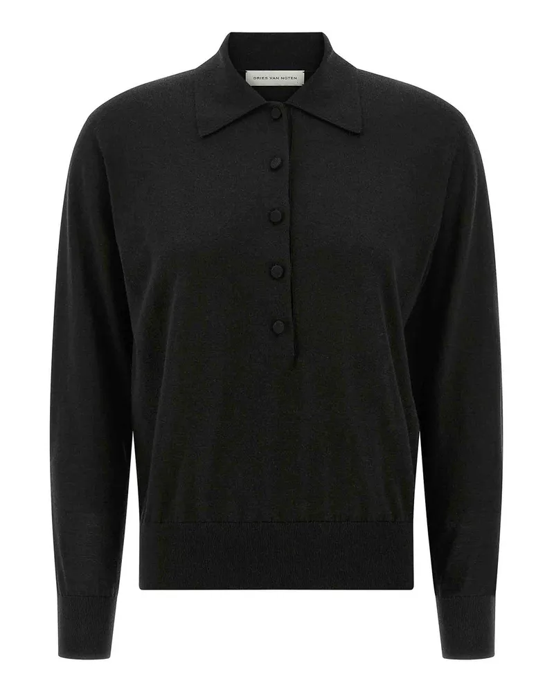 Dries van Noten Poloshirt - Schwarz Schwarz