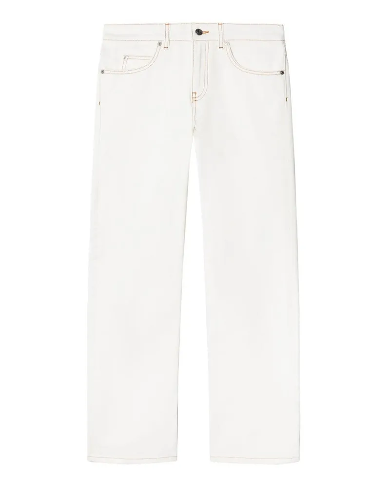 OFF-WHITE Straight Leg Jeans - Weiß Weiß