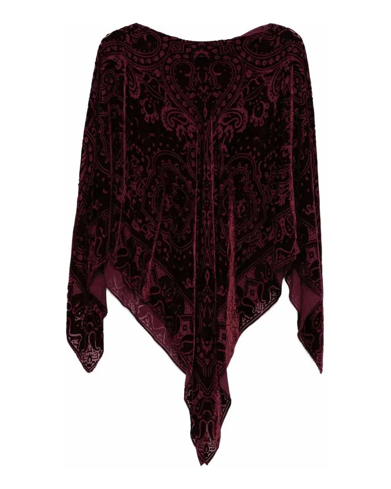 Etro Knielanger Mantel - Dunkelrot Dunkelrot