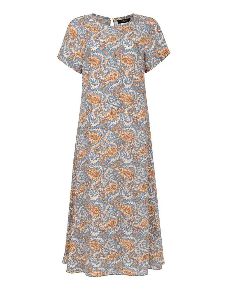 Max Mara Knielanges Kleid - Hellblau Hellblau