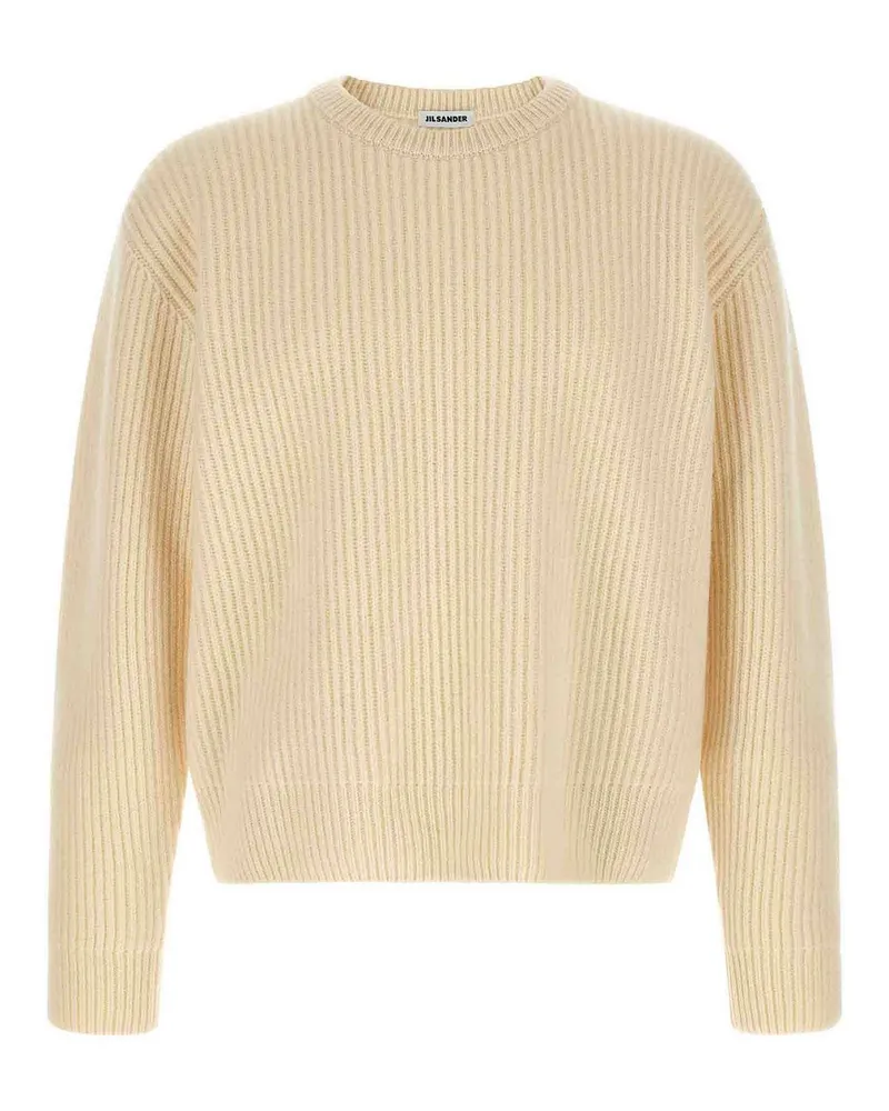 Jil Sander Rundhalspullover - Weiß Weiß