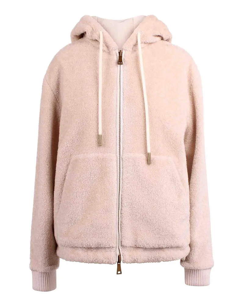 Moncler Knielanger Mantel - Weiß Weiß
