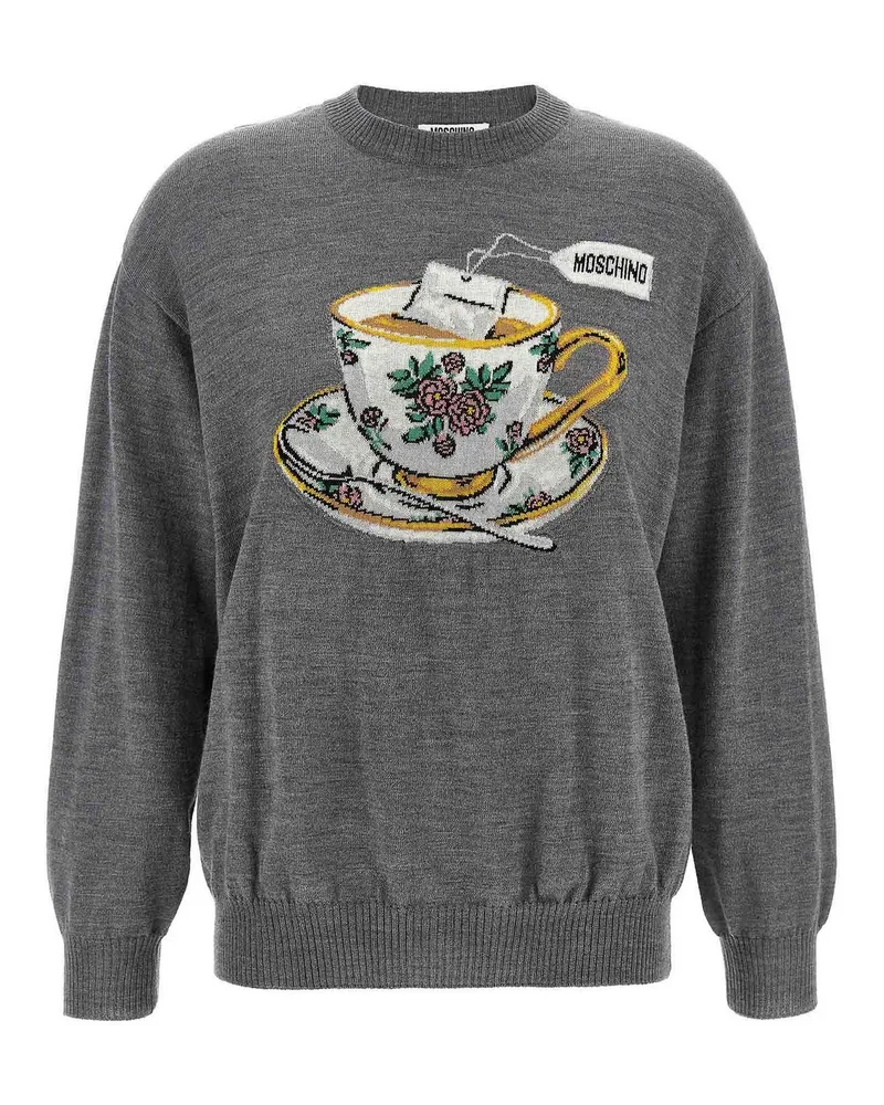 Moschino Rundhalspullover - Grau Grau