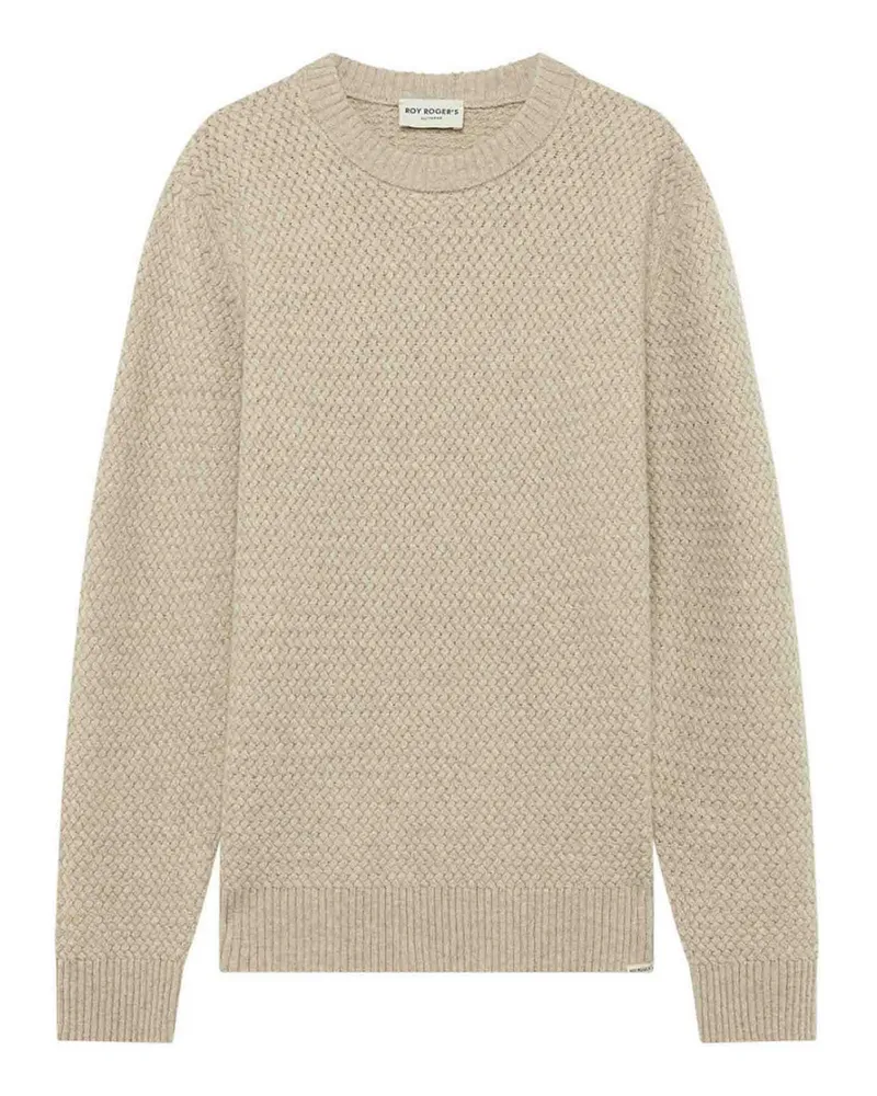 Roy Roger's Rundhalspullover - Beige Beige