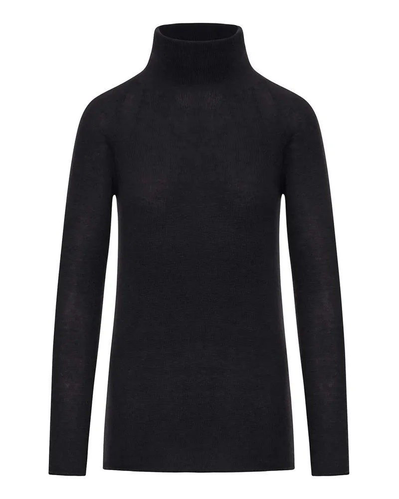 Roberto Collina Rundhalspullover - Schwarz Schwarz