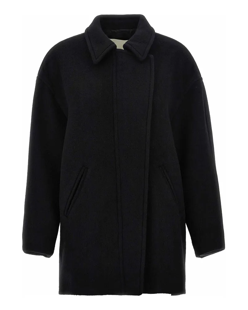 Isabel Marant Kurzer Mantel - Schwarz Schwarz