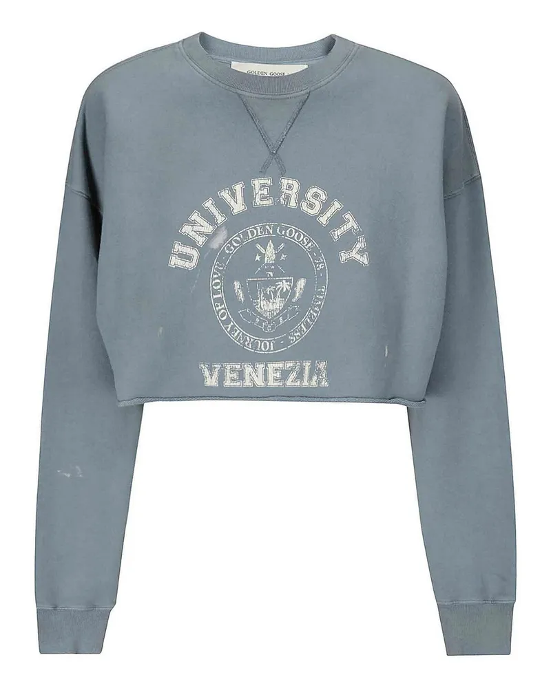 Golden Goose Sweatshirt - Weiß Hellblau