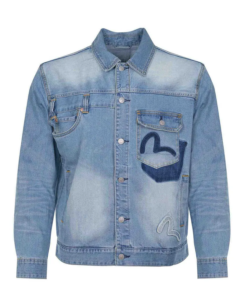 Evisu Casualjacke - Helles Jeansblau Helles