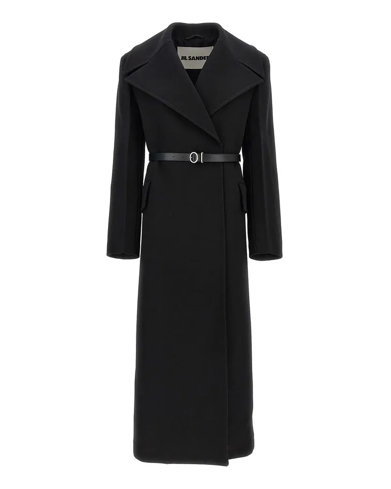 Jil Sander Kurzer Mantel - Schwarz Schwarz
