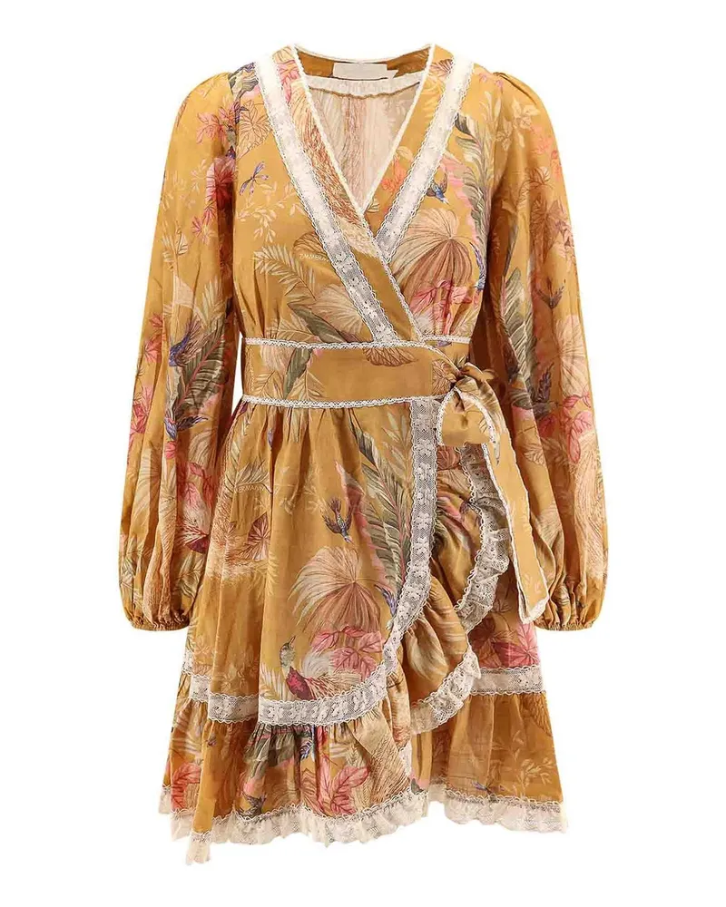 Zimmermann Knielanges Kleid - Bunt Bunt