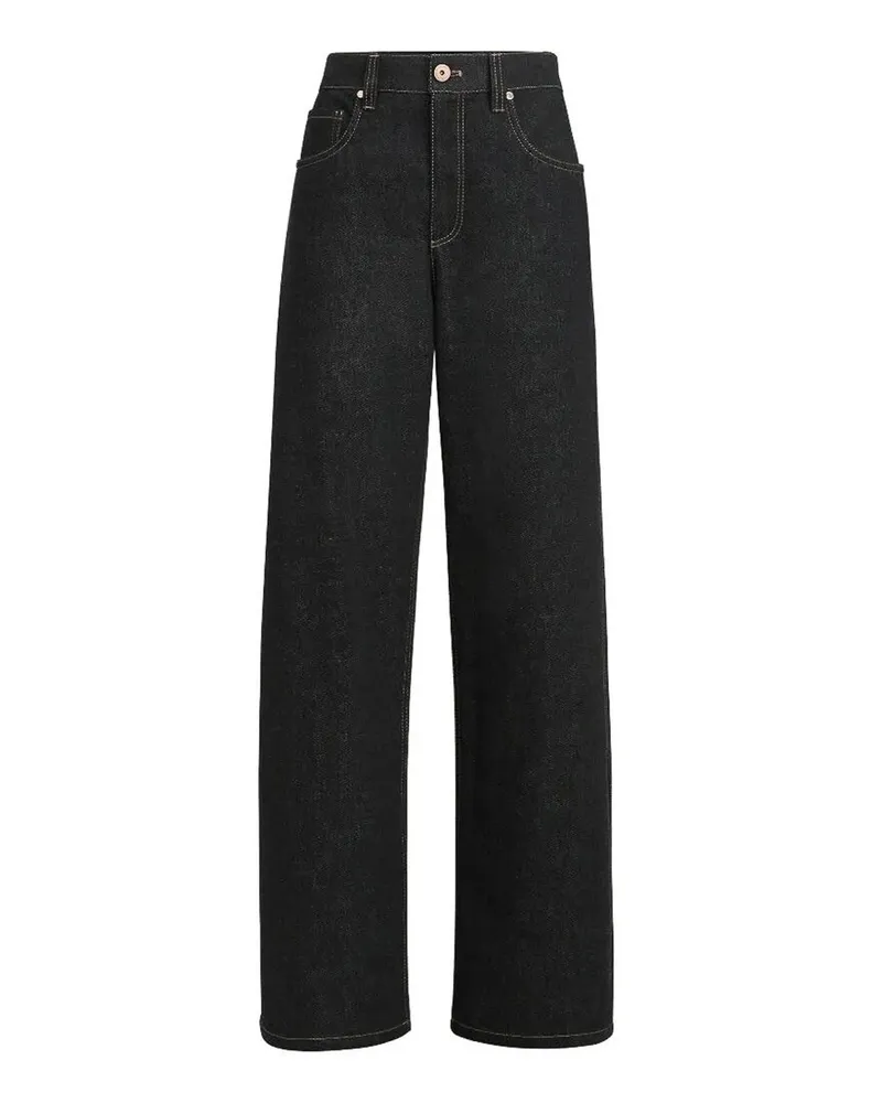 Brunello Cucinelli Straight Leg Jeans - Schwarz Schwarz