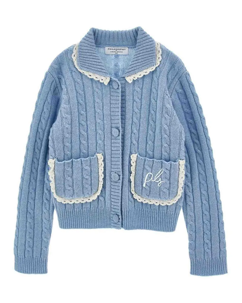 Philosophy Di Lorenzo Serafini Cardigan - Hellblau Hellblau