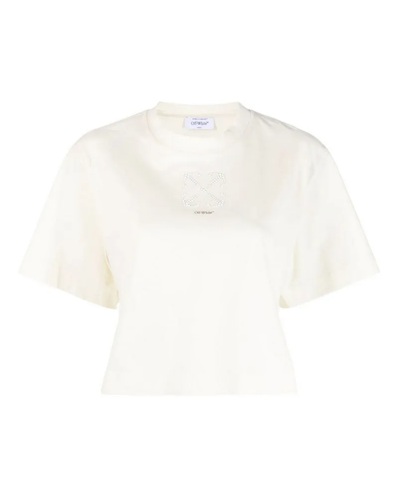 OFF-WHITE T-Shirt - Beige Weiß