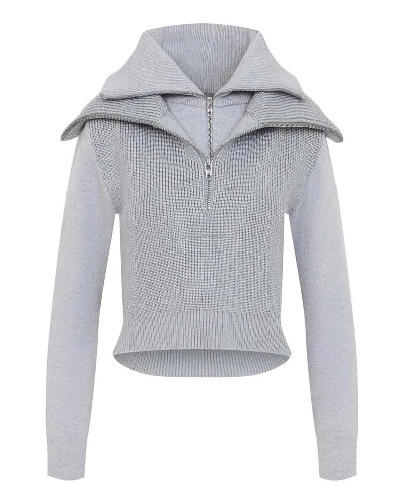 Balenciaga Rundhalspullover - Grau Grau
