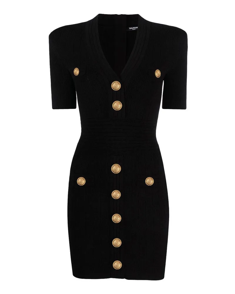 Balmain Kurzes Kleid - Schwarz Schwarz