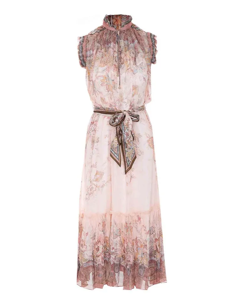 Zimmermann Knielanges Kleid - Nude Nude