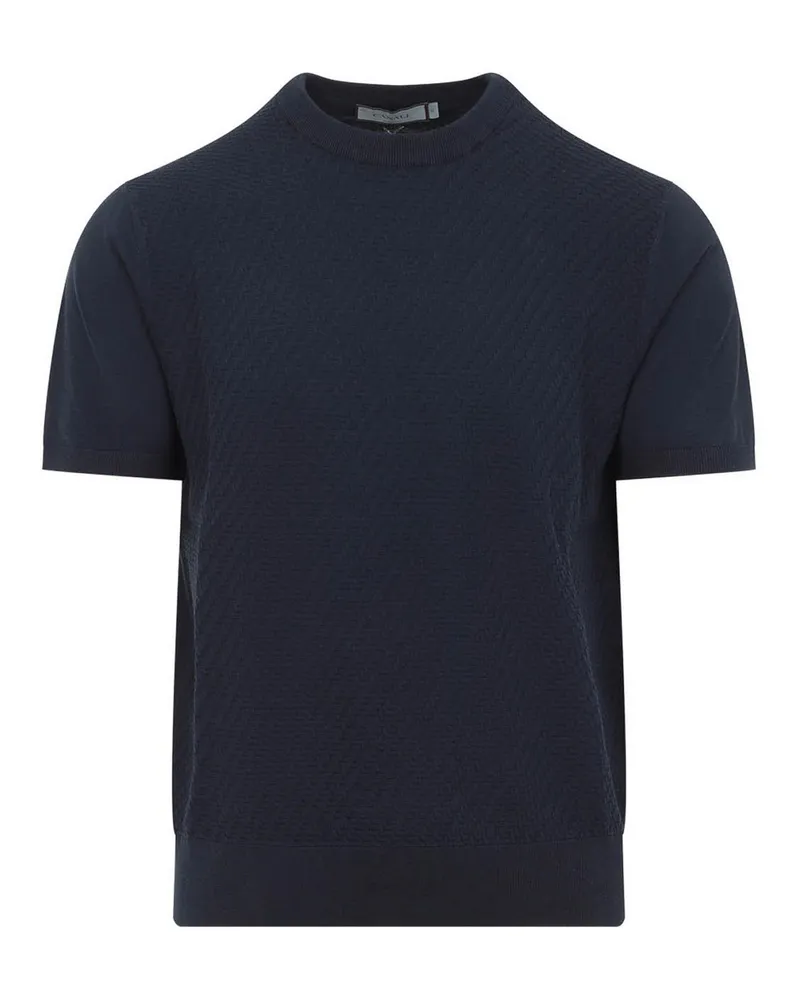 Canali T-Shirt - Dunkelblau Dunkelblau