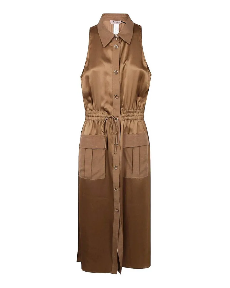 Twin-Set Kurzes Kleid - Braun Braun