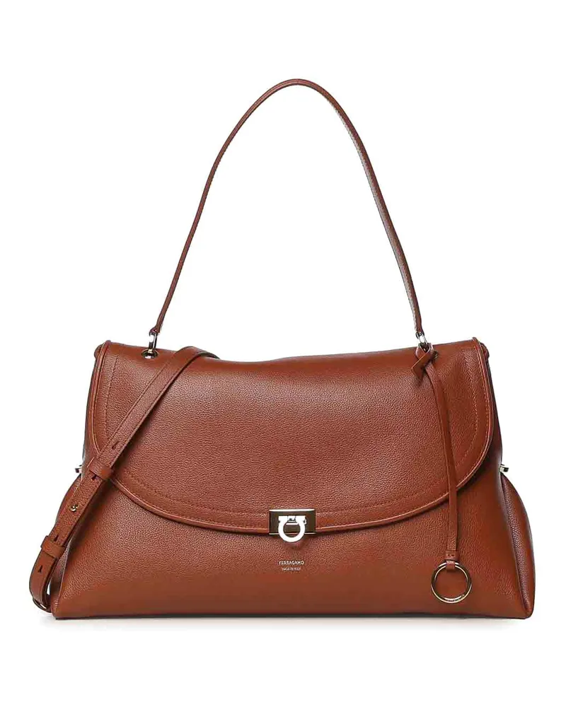Ferragamo Schultertasche - Braun Braun