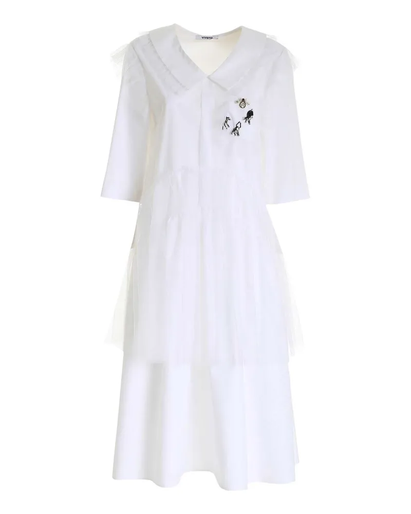 Vivetta Knielanges Kleid - Weiß Weiß