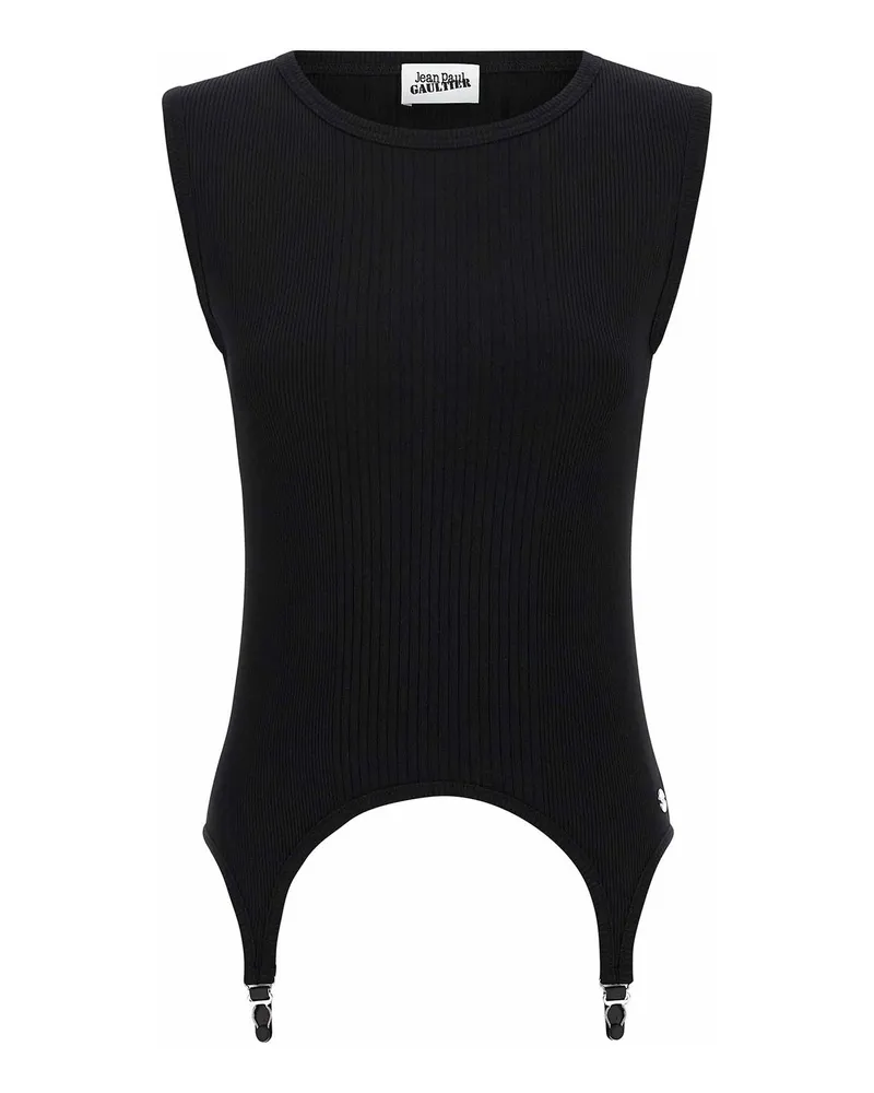 Jean Paul Gaultier Top - Schwarz Schwarz