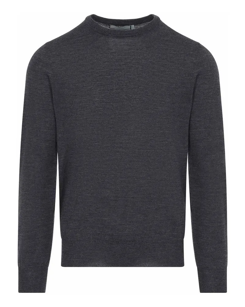 Canali Rundhalspullover - Grau Grau
