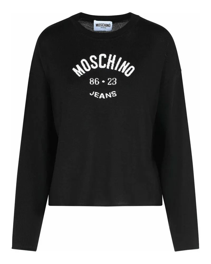 Moschino Rundhalspullover - Schwarz Schwarz