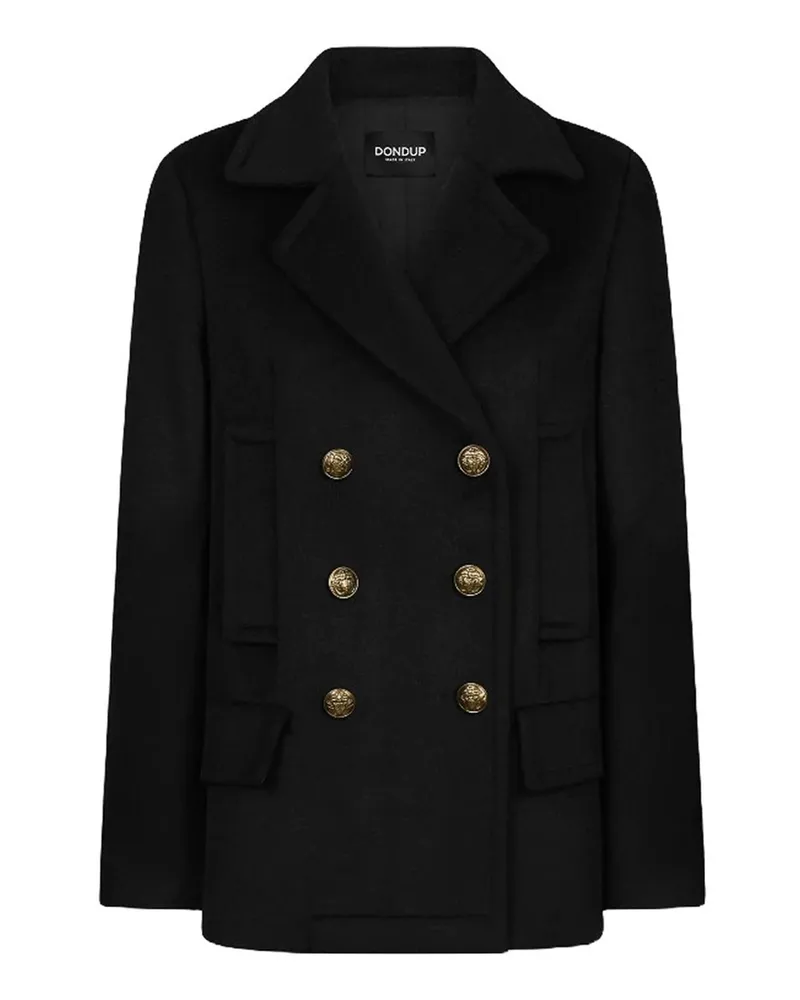 Dondup Knielanger Mantel - Schwarz Schwarz