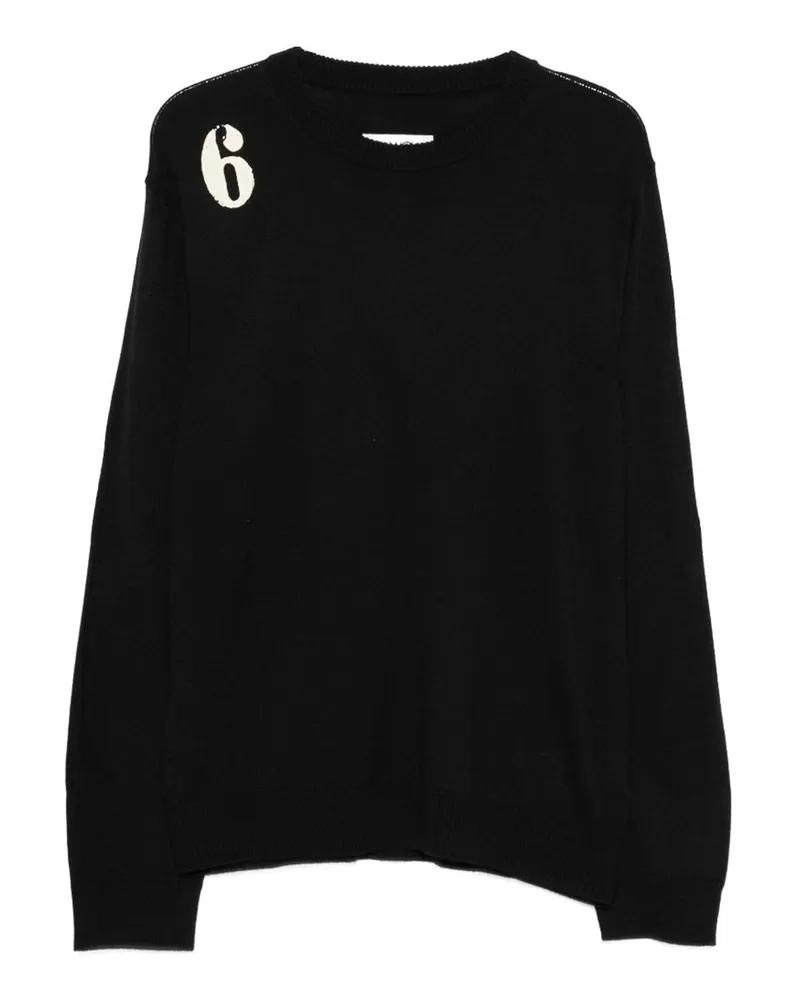 Maison Margiela Rundhalspullover - Schwarz Schwarz