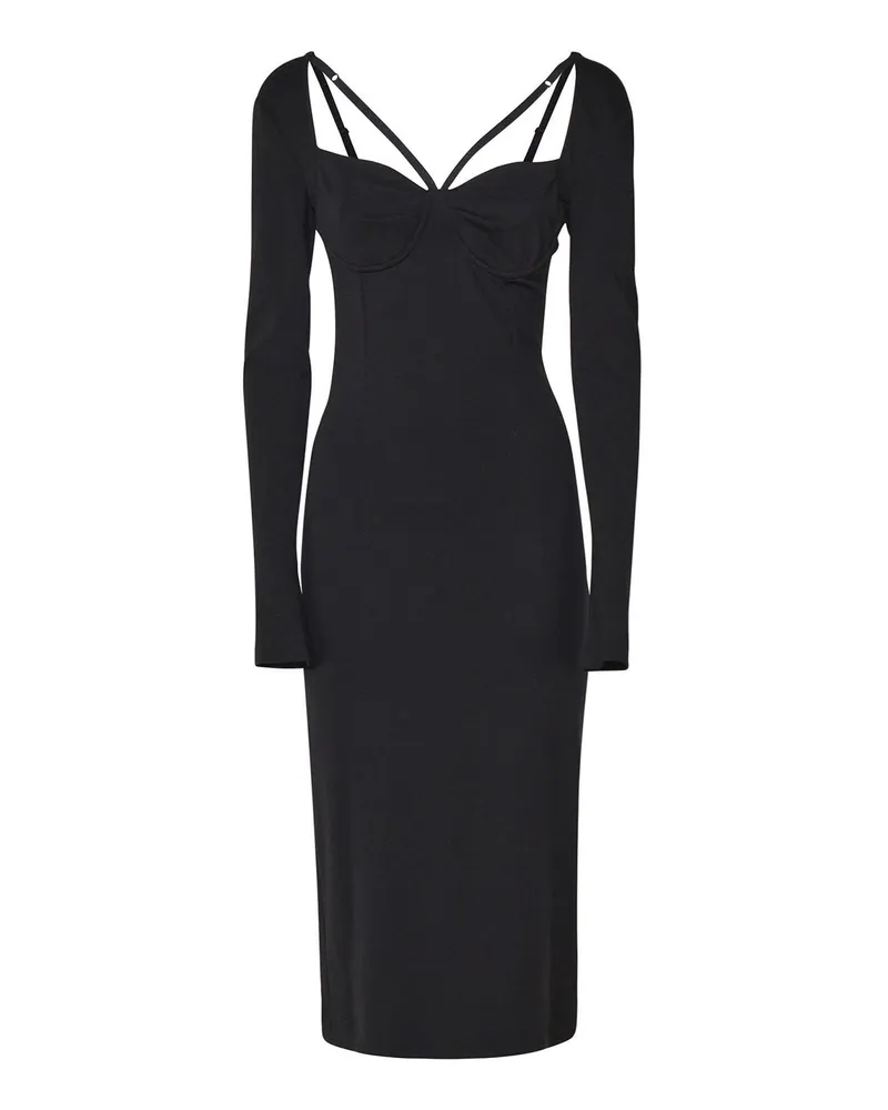 Dolce & Gabbana Knielanges Kleid - Schwarz Schwarz