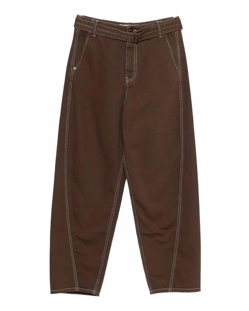 Semicouture Straight Leg Jeans - Braun Braun