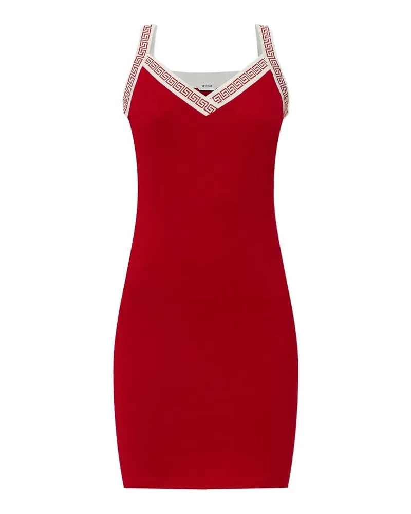 Versace Knielanges Kleid - Rot Rot