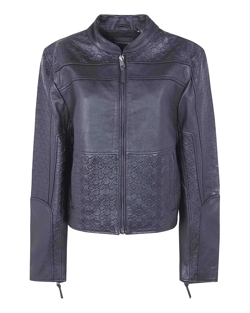 Daily Paper Lederjacke - Schwarz Schwarz