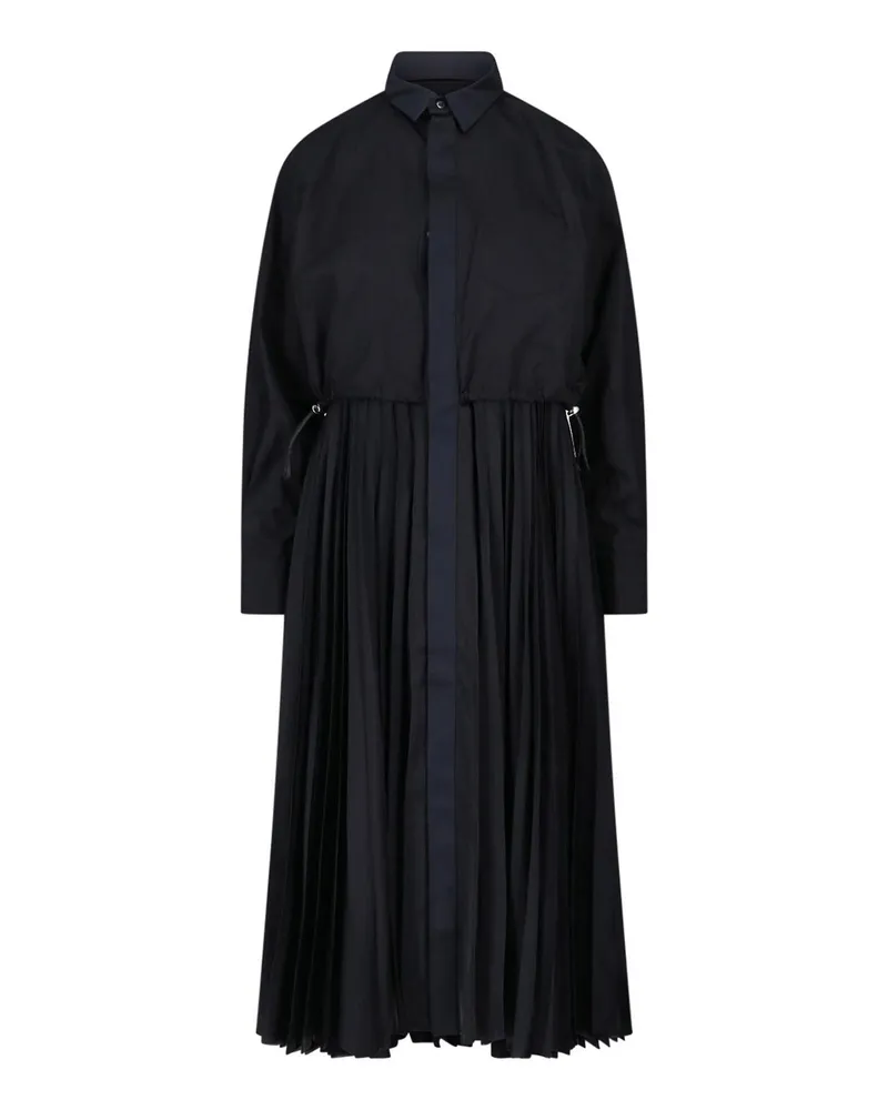 Sacai Knielanges Kleid - Schwarz Schwarz